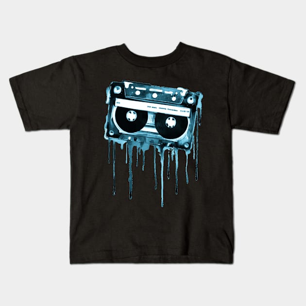 Audiocassette Kids T-Shirt by Warp9